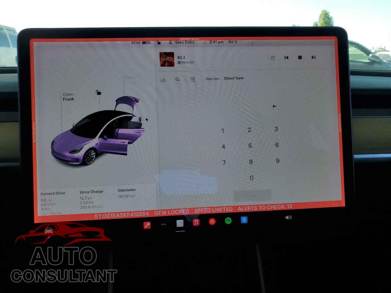 TESLA MODEL 3 2019 - 5YJ3E1EA5KF412554