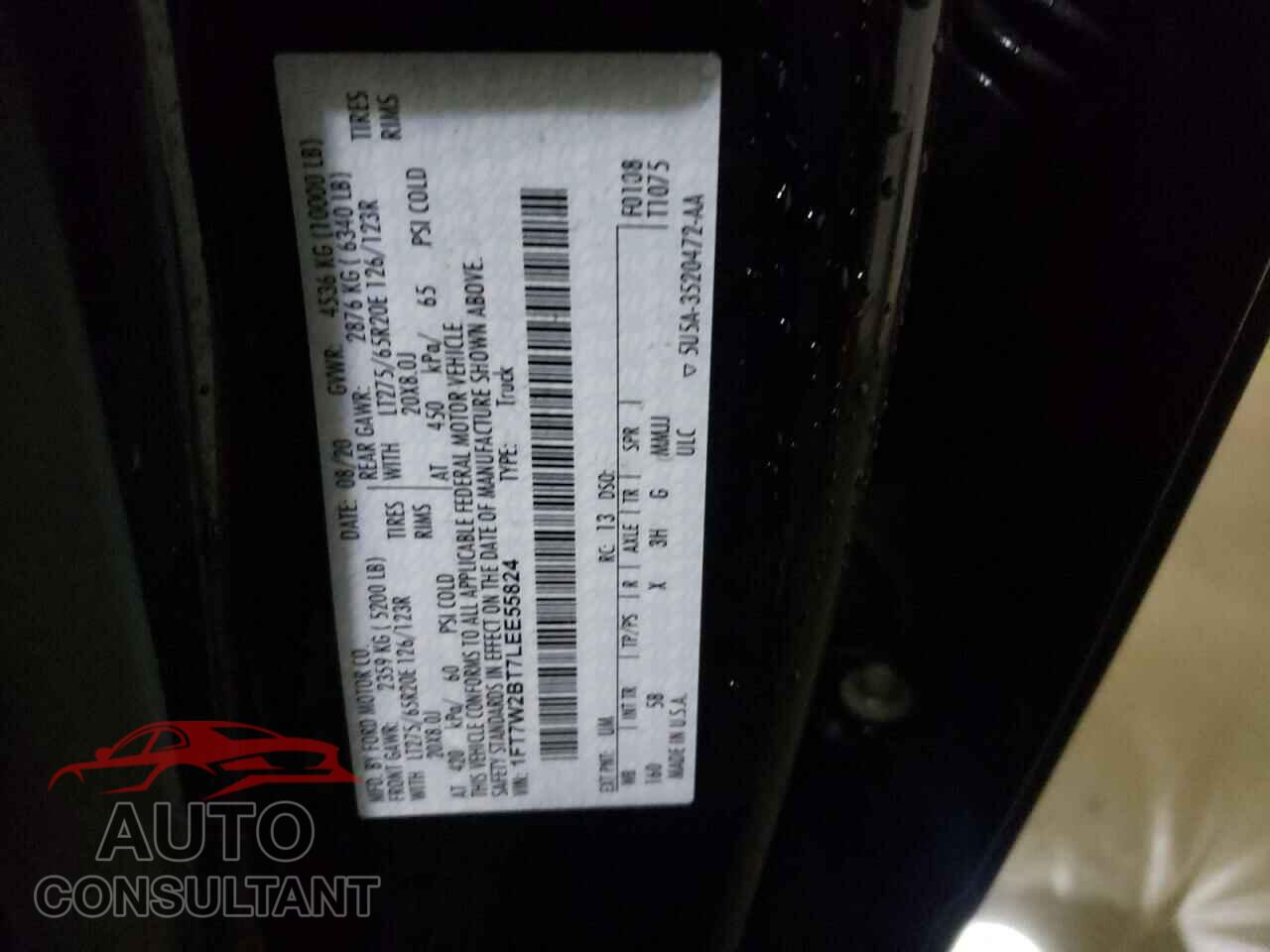 FORD F250 2020 - 1FT7W2BT7LEE55824