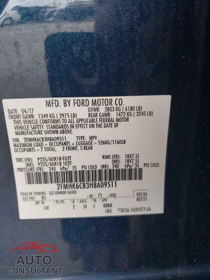 FORD FLEX 2017 - 2FMHK6C83HBA09511