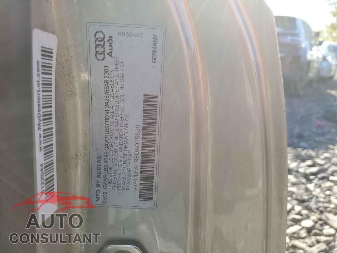 AUDI A5 2013 - WAULFAFR8DA015639