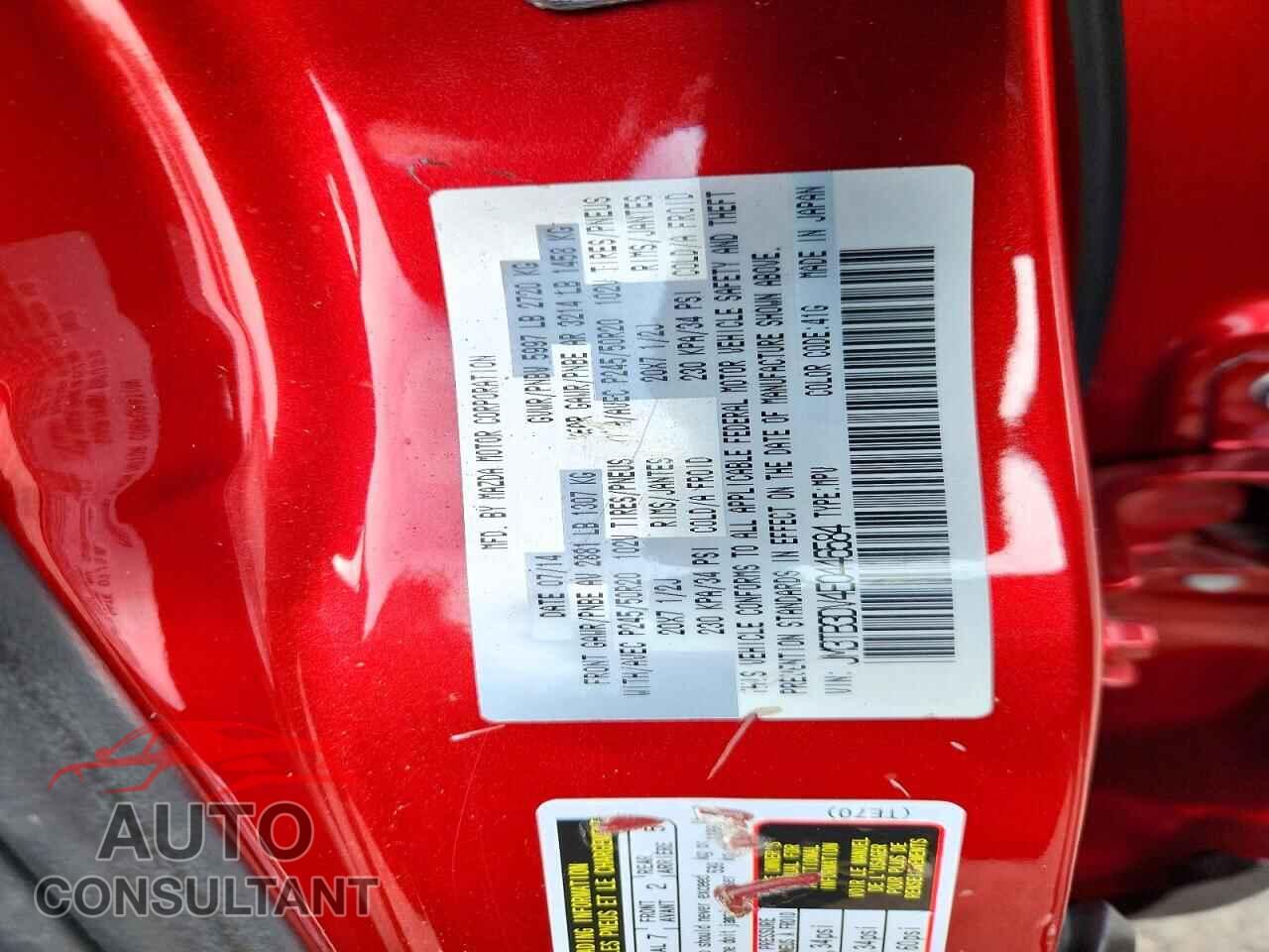 MAZDA CX-9 2014 - JM3TB3DV4E0446584