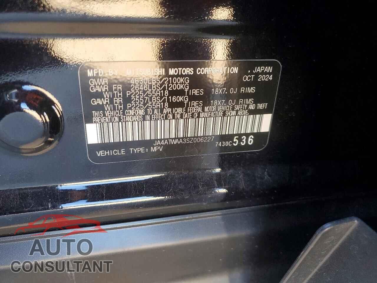 MITSUBISHI ECLIPSE 2025 - JA4ATWAA3SZ006227