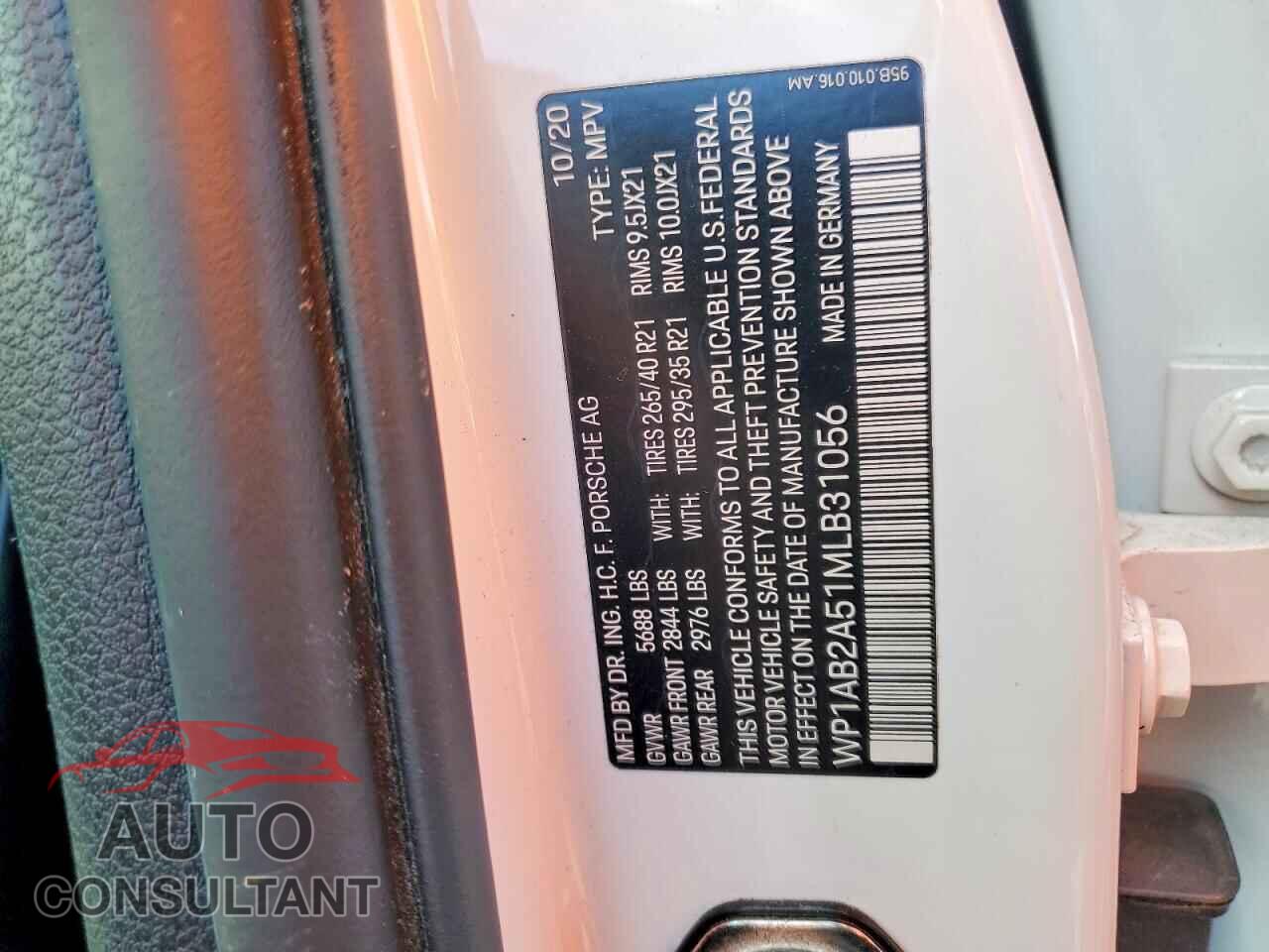 PORSCHE MACAN 2021 - WP1AB2A51MLB31056