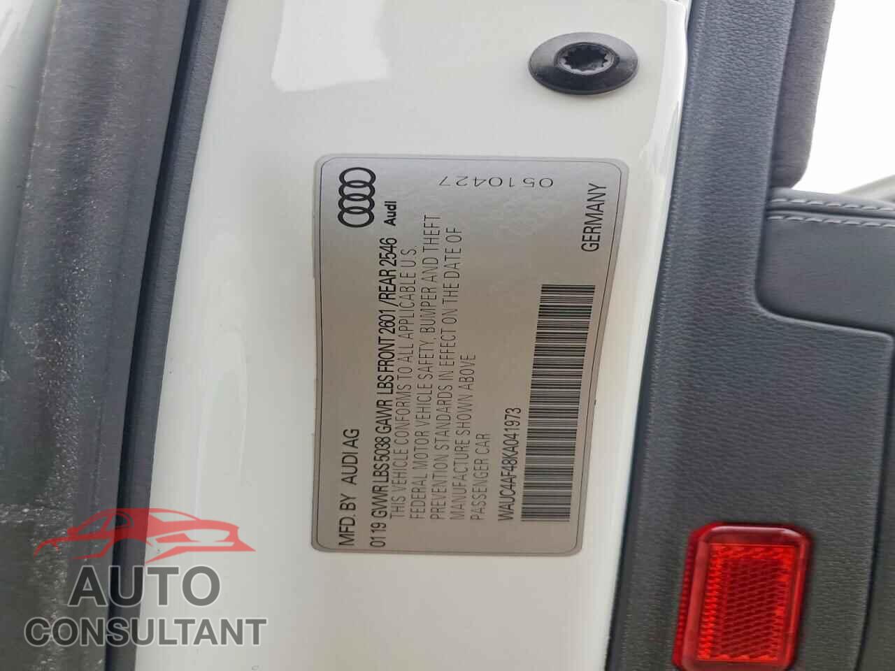 AUDI S4/RS4 2019 - WAUC4AF48KA041973