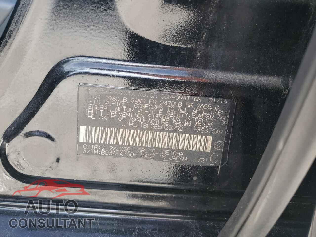 LEXUS GS350 2014 - JTHCE1BL2E5023252