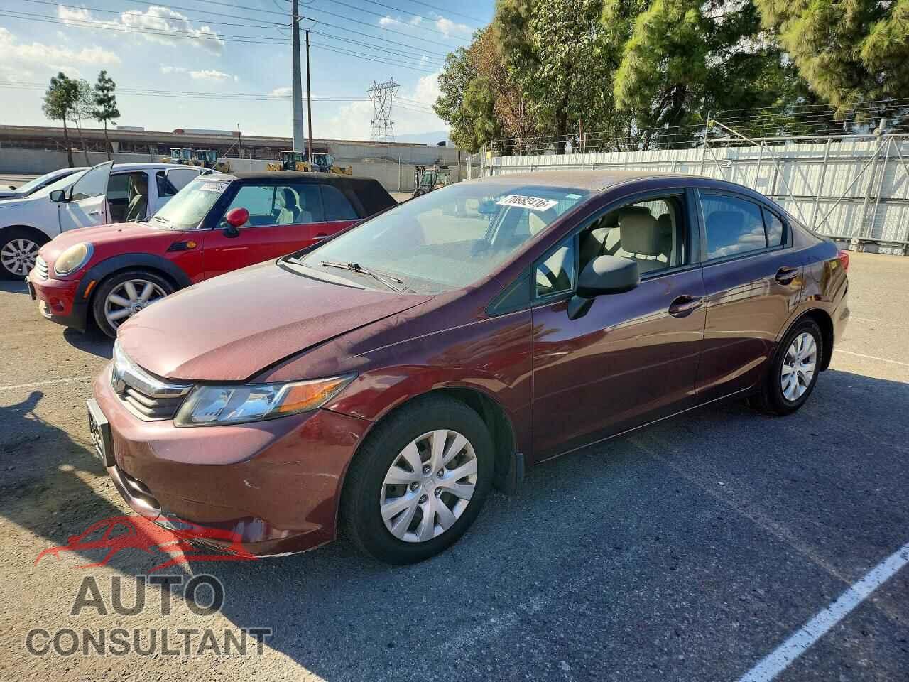 HONDA CIVIC 2012 - 2HGFB2F59CH589098