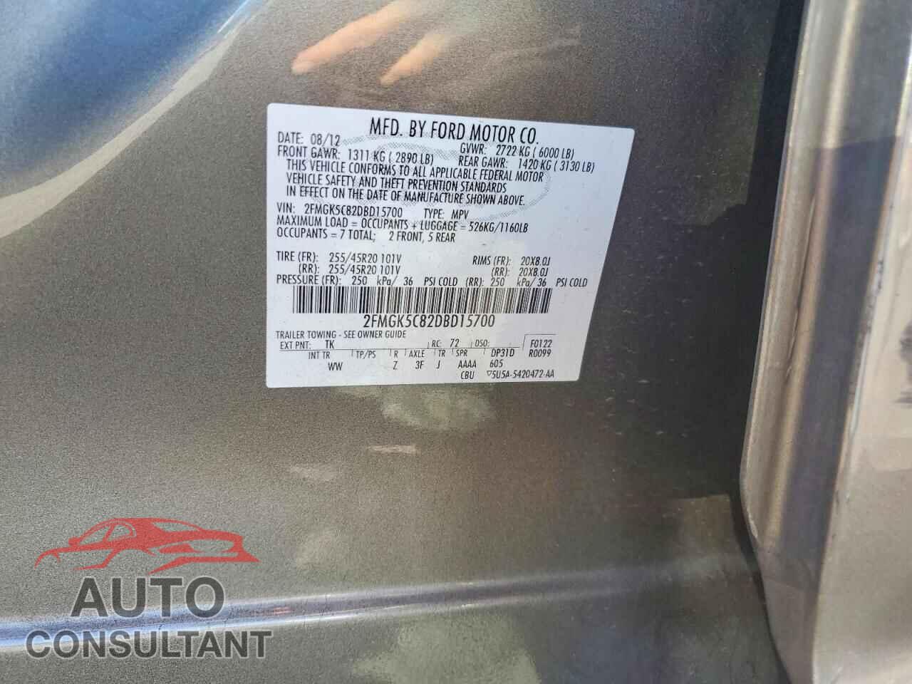 FORD FLEX 2013 - 2FMGK5C82DBD15700