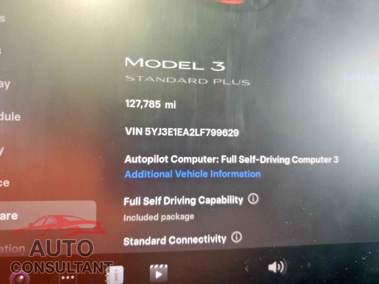 TESLA MODEL 3 2020 - 5YJ3E1EA2LF799629