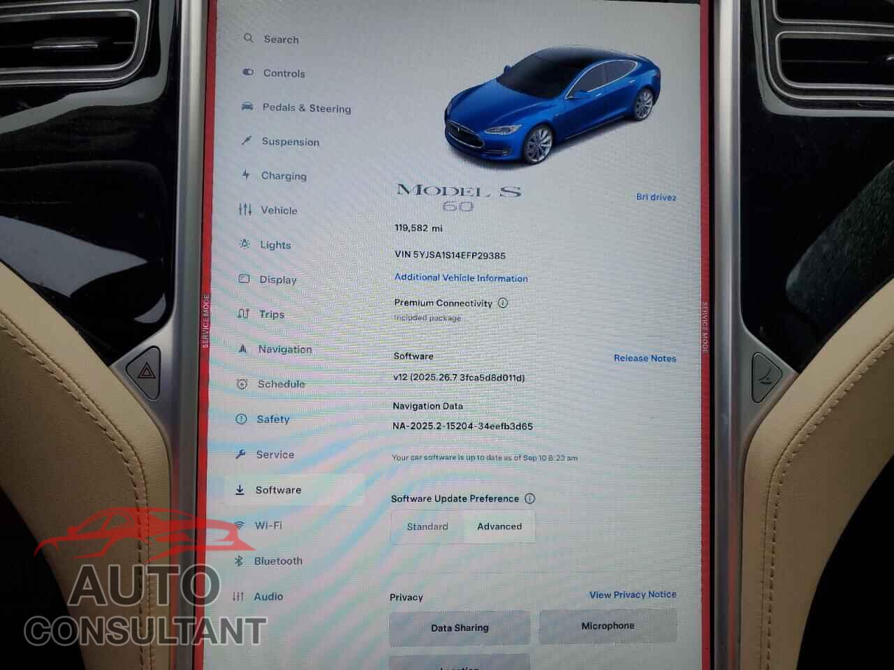 TESLA MODEL S 2014 - 5YJSA1S14EFP29385