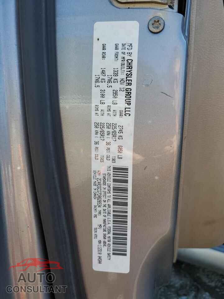 DODGE CARAVAN 2013 - 2C4RDGCG7DR628534