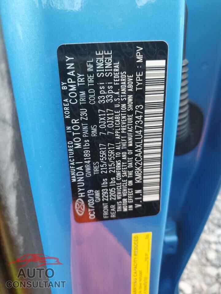 HYUNDAI KONA 2020 - KM8K2CAAXLU473473