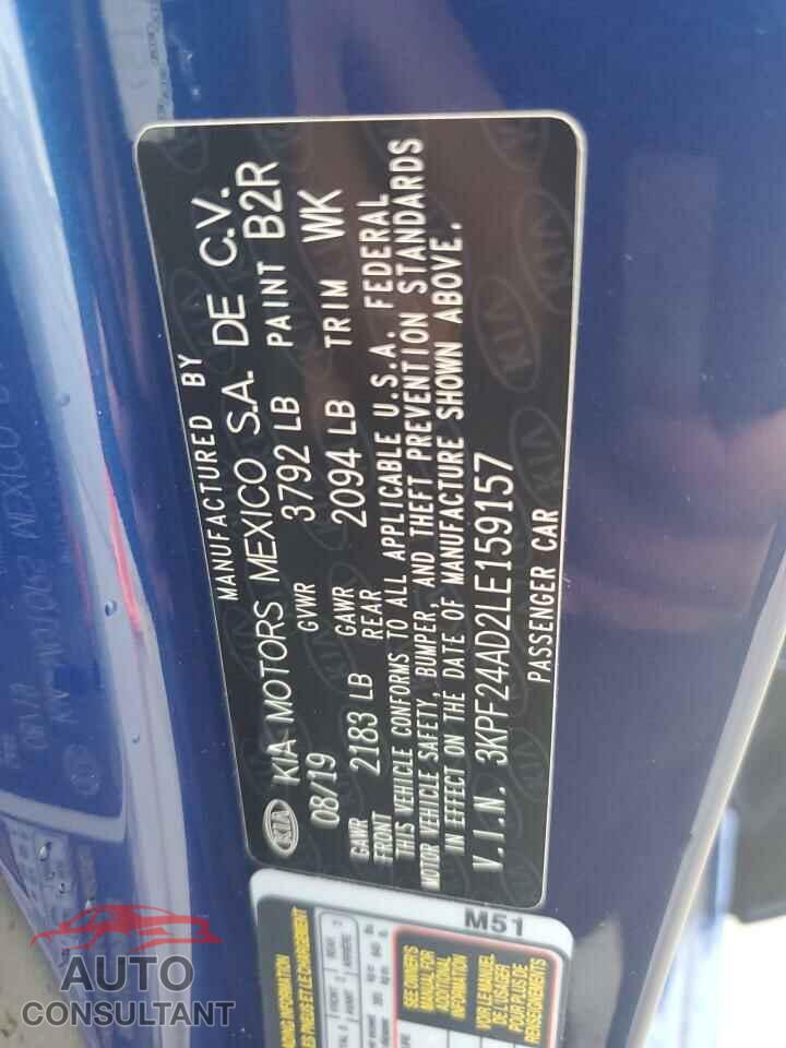 KIA FORTE 2020 - 3KPF24AD2LE159157