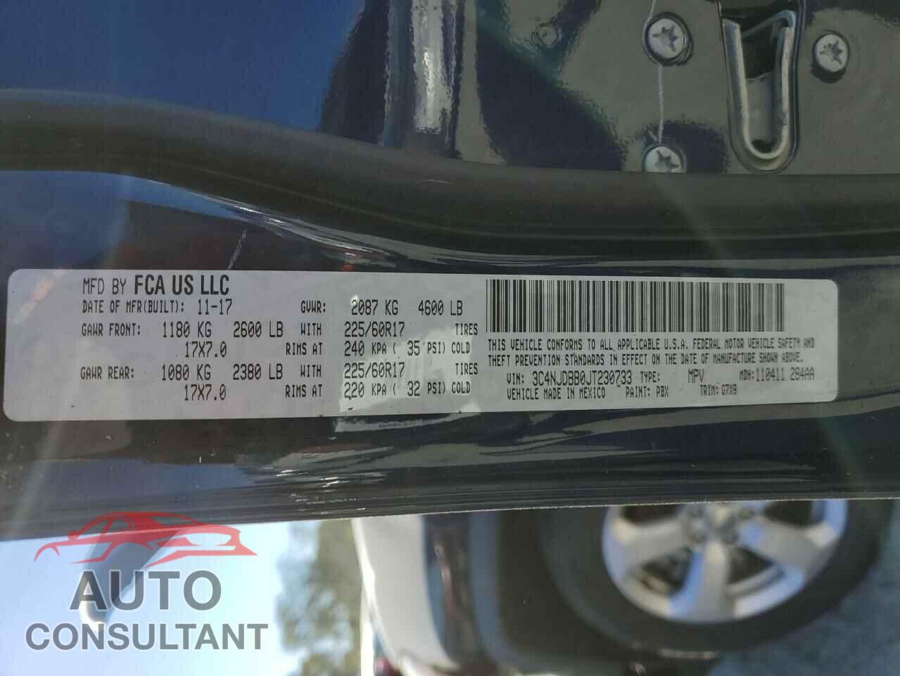 JEEP COMPASS 2018 - 3C4NJDBB0JT230733