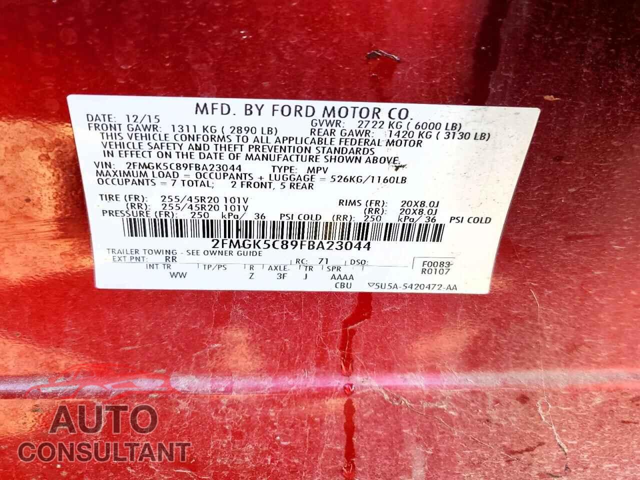 FORD FLEX 2015 - 2FMGK5C89FBA23044