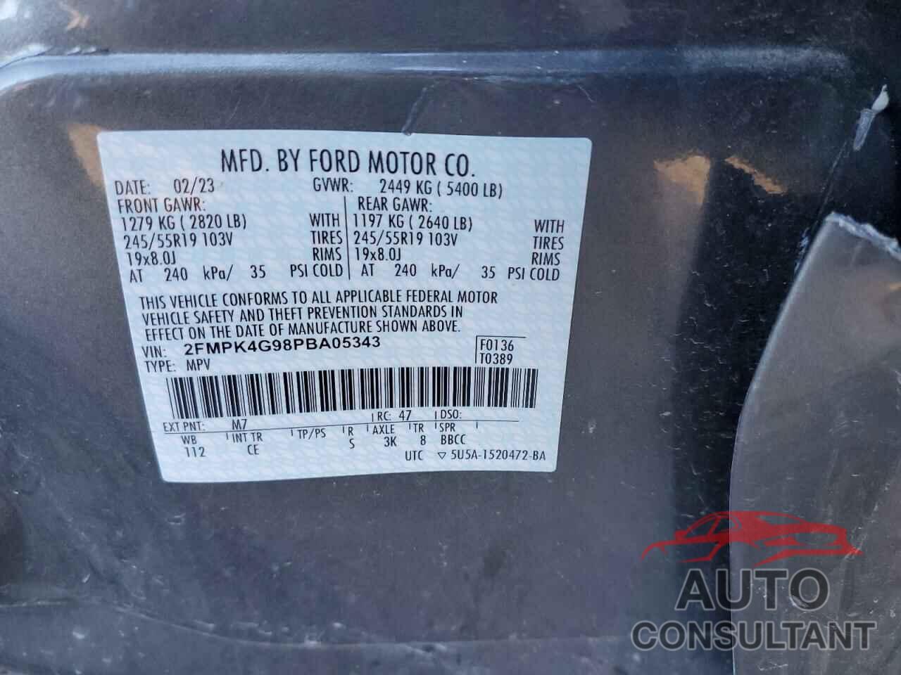 FORD EDGE 2023 - 2FMPK4G98PBA05343