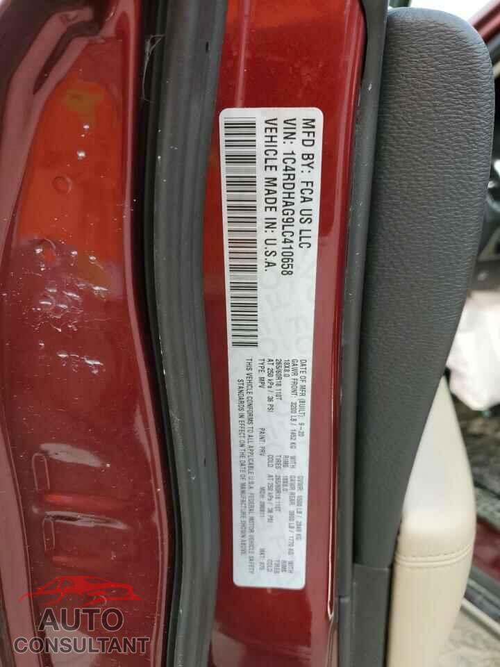 DODGE DURANGO 2020 - 1C4RDHAG9LC410658