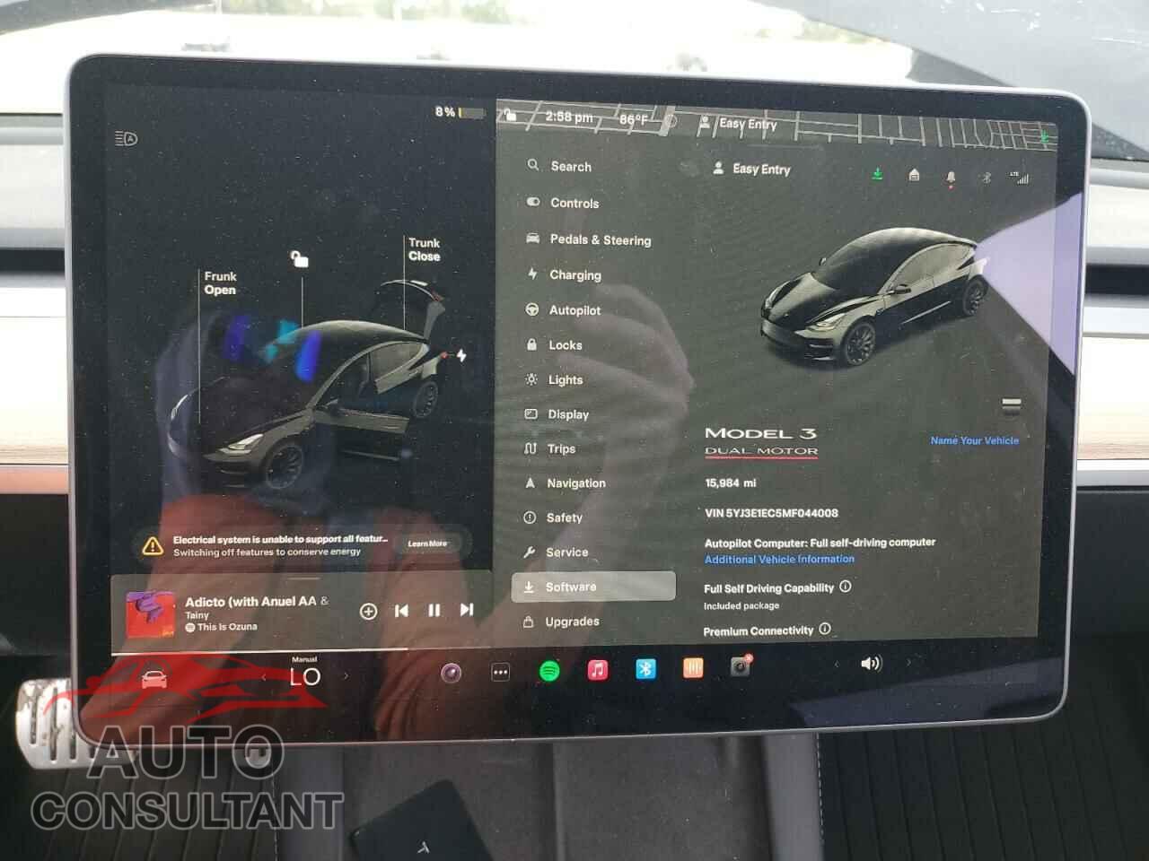 TESLA MODEL 3 2021 - 5YJ3E1EC5MF044008