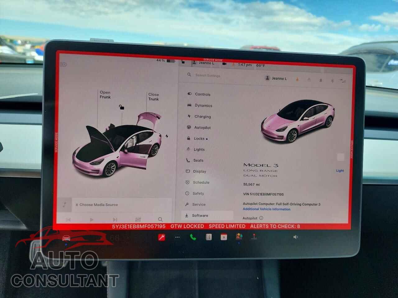 TESLA MODEL 3 2021 - 5YJ3E1EB8MF057195