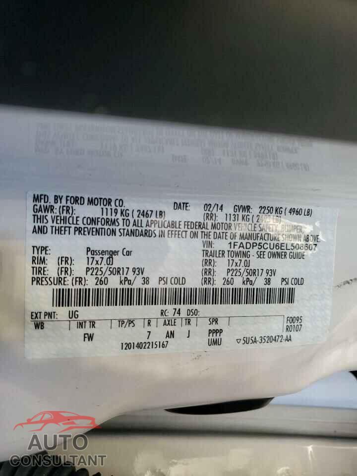 FORD CMAX 2014 - 1FADP5CU6EL508607