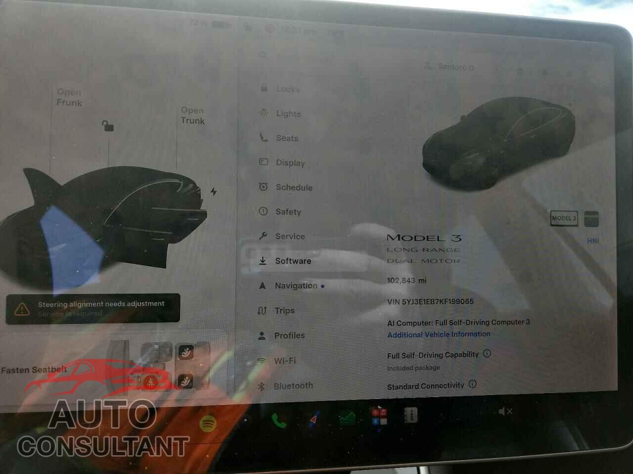 TESLA MODEL 3 2019 - 5YJ3E1EB7KF199065