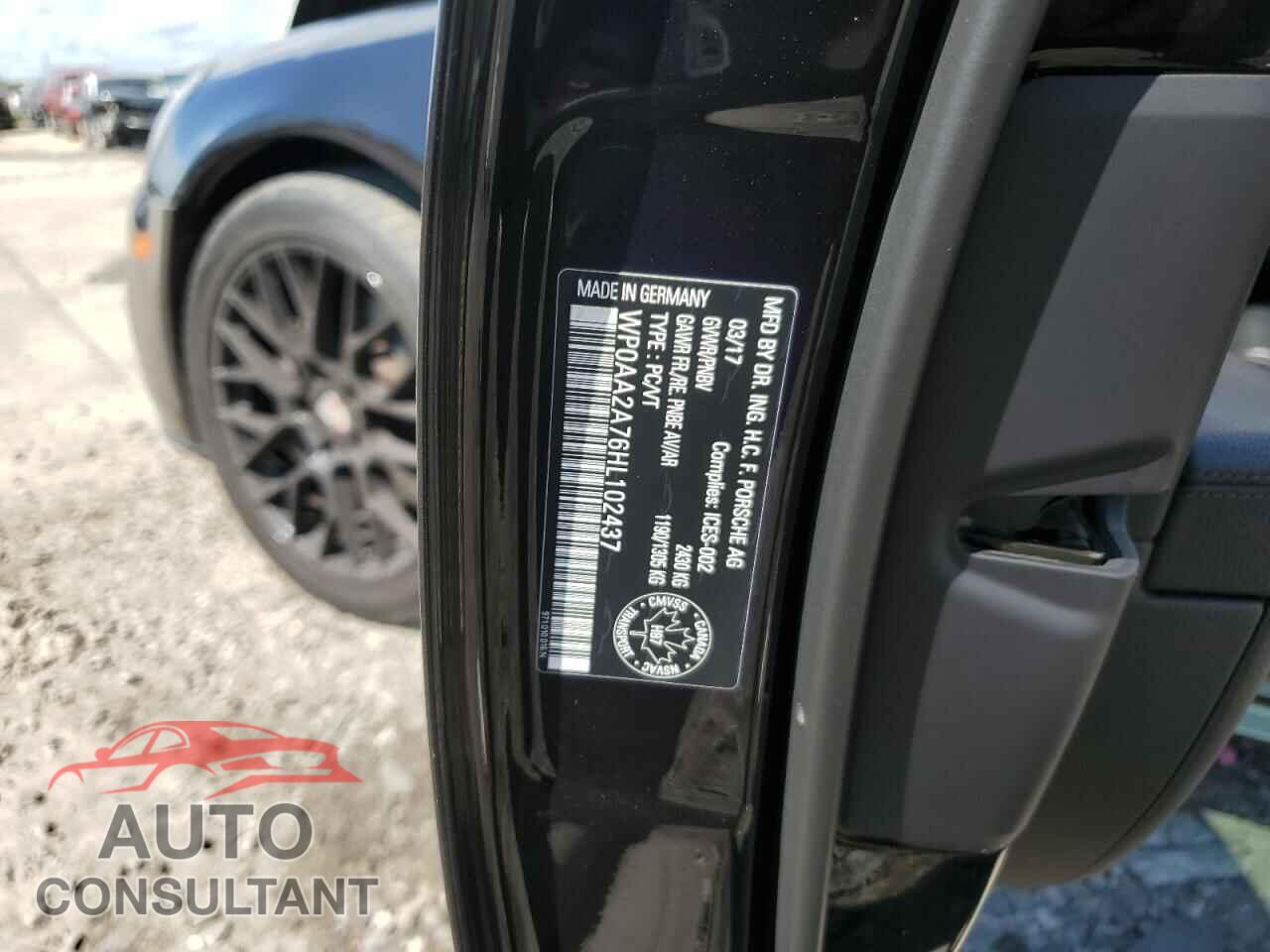PORSCHE PANAMERA 2017 - WP0AA2A76HL102437