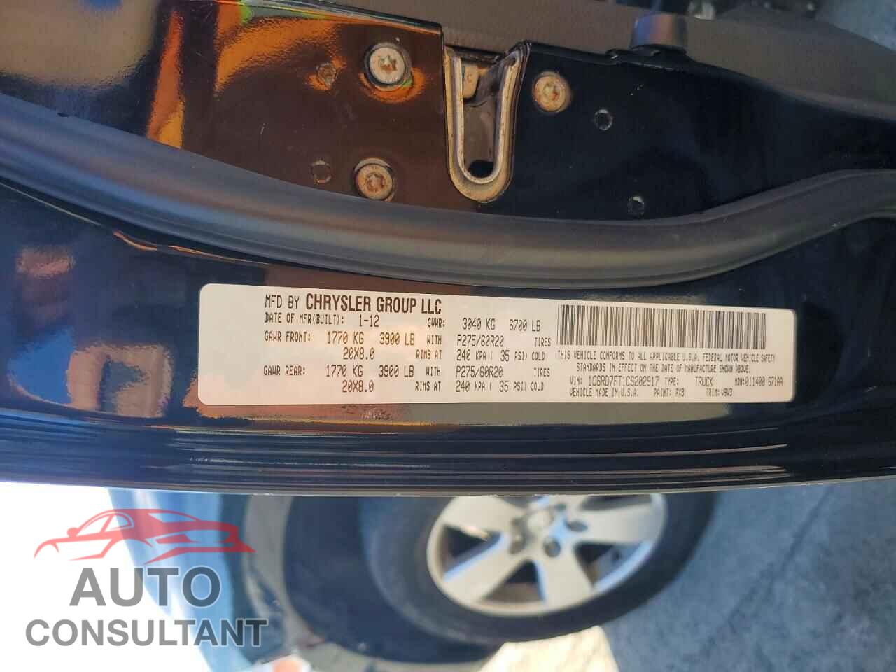 DODGE RAM 1500 2012 - 1C6RD7FT1CS202917