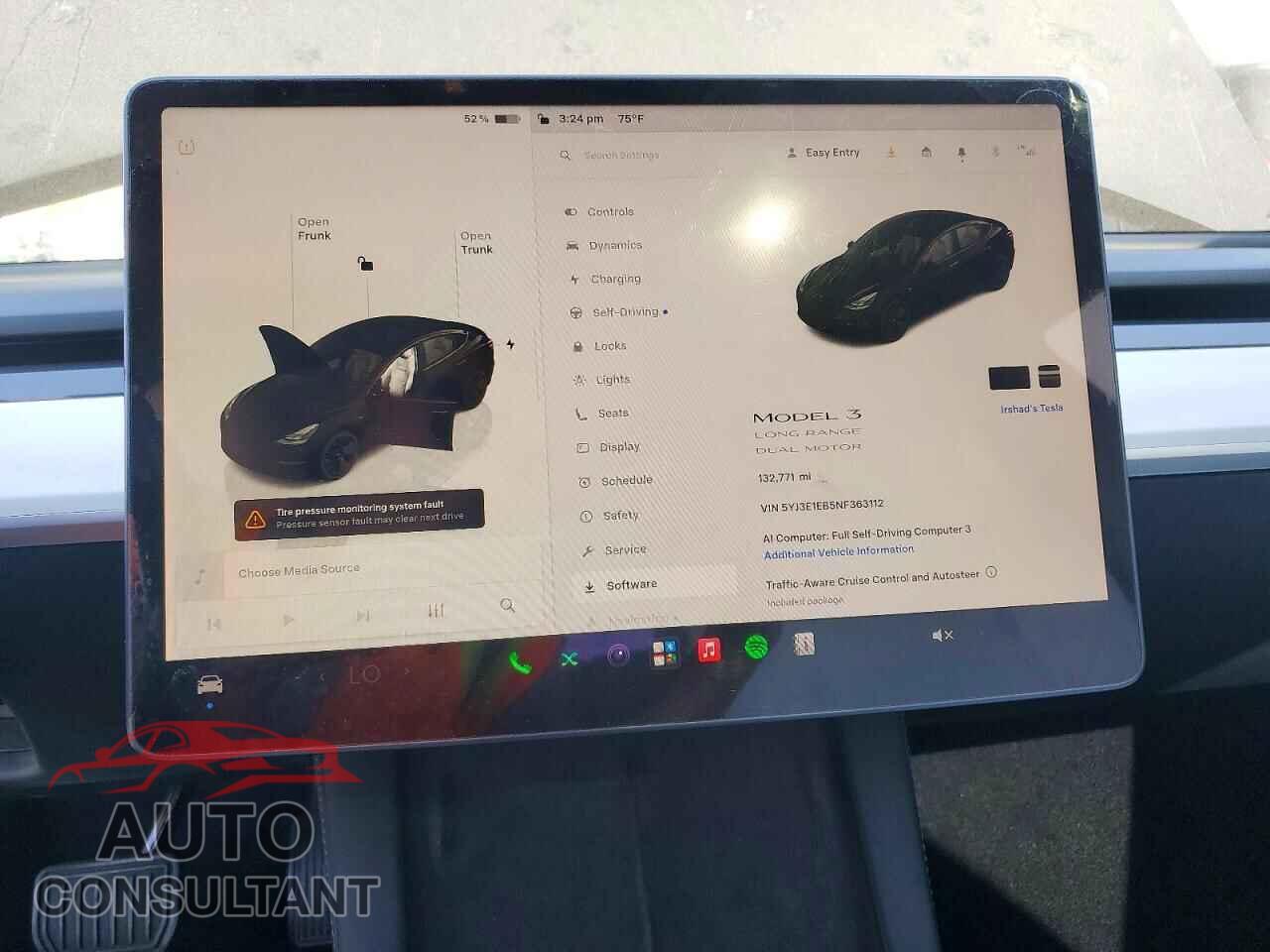 TESLA MODEL 3 2022 - 5YJ3E1EB5NF363112