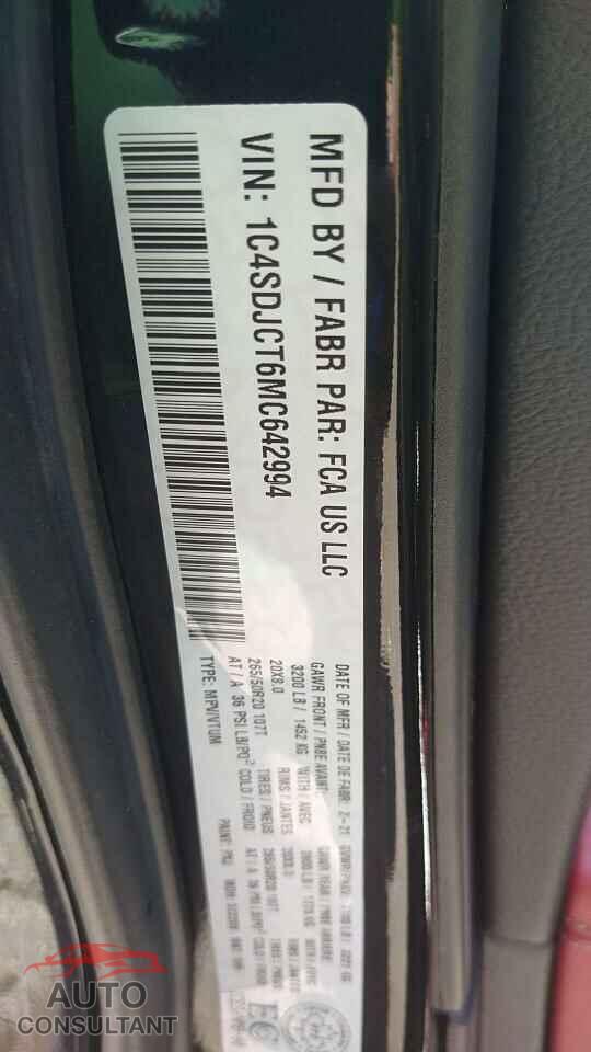 DODGE DURANGO 2021 - 1C4SDJCT6MC642994