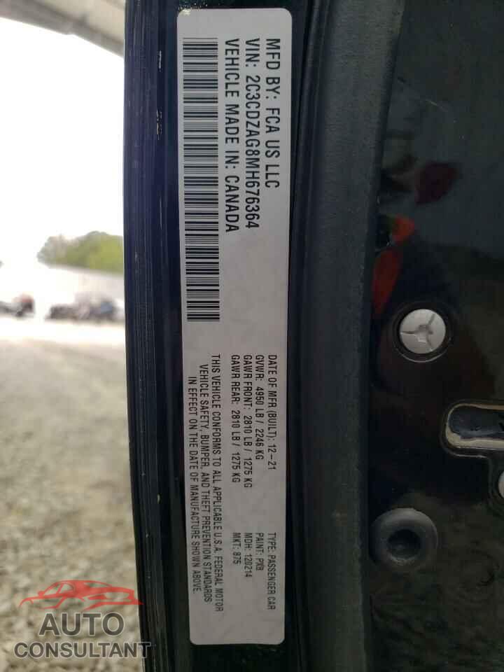DODGE CHALLENGER 2021 - 2C3CDZAG8MH676364