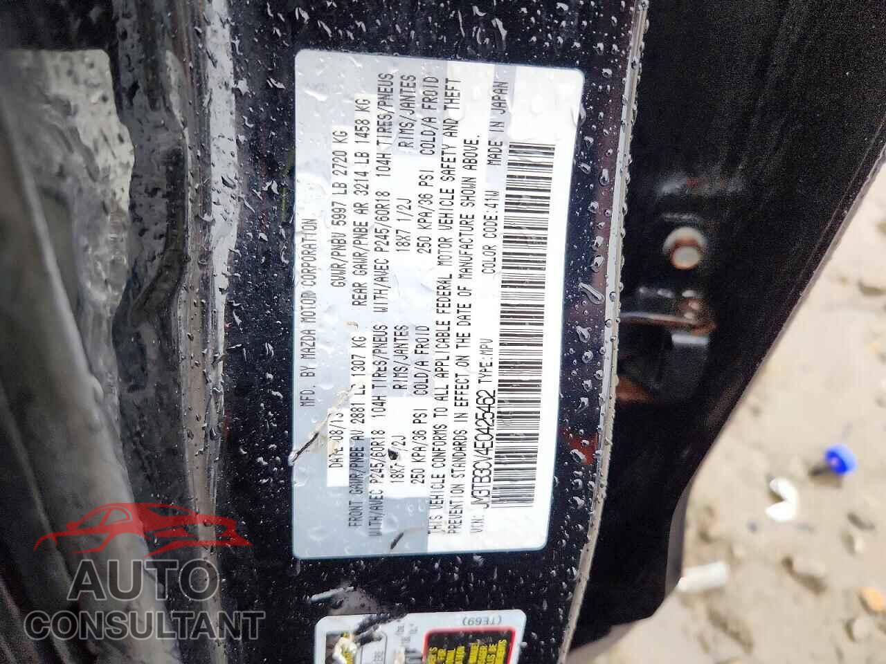 MAZDA CX-9 2014 - JM3TB3CV4E0425462