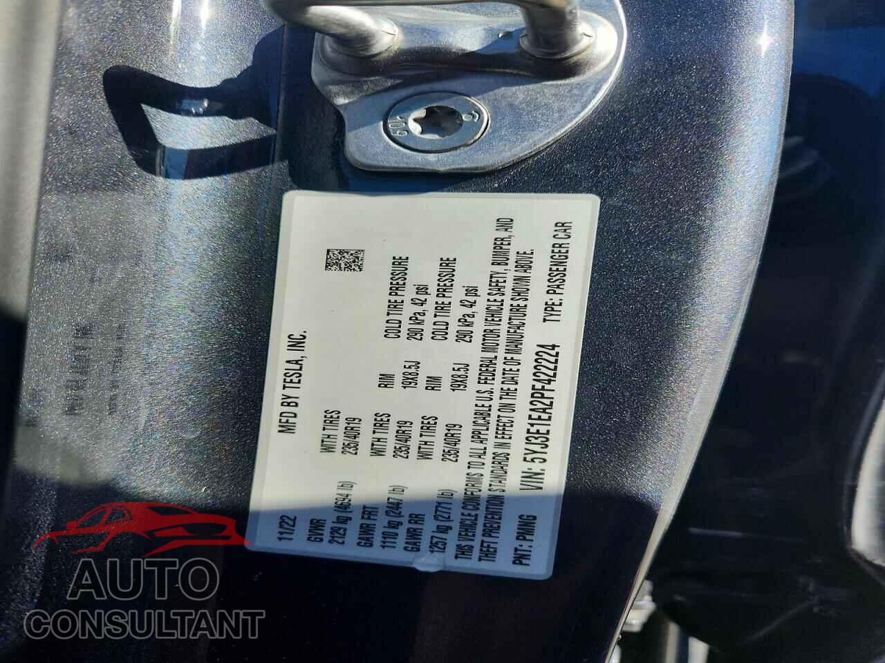 TESLA MODEL 3 2023 - 5YJ3E1EA2PF422224