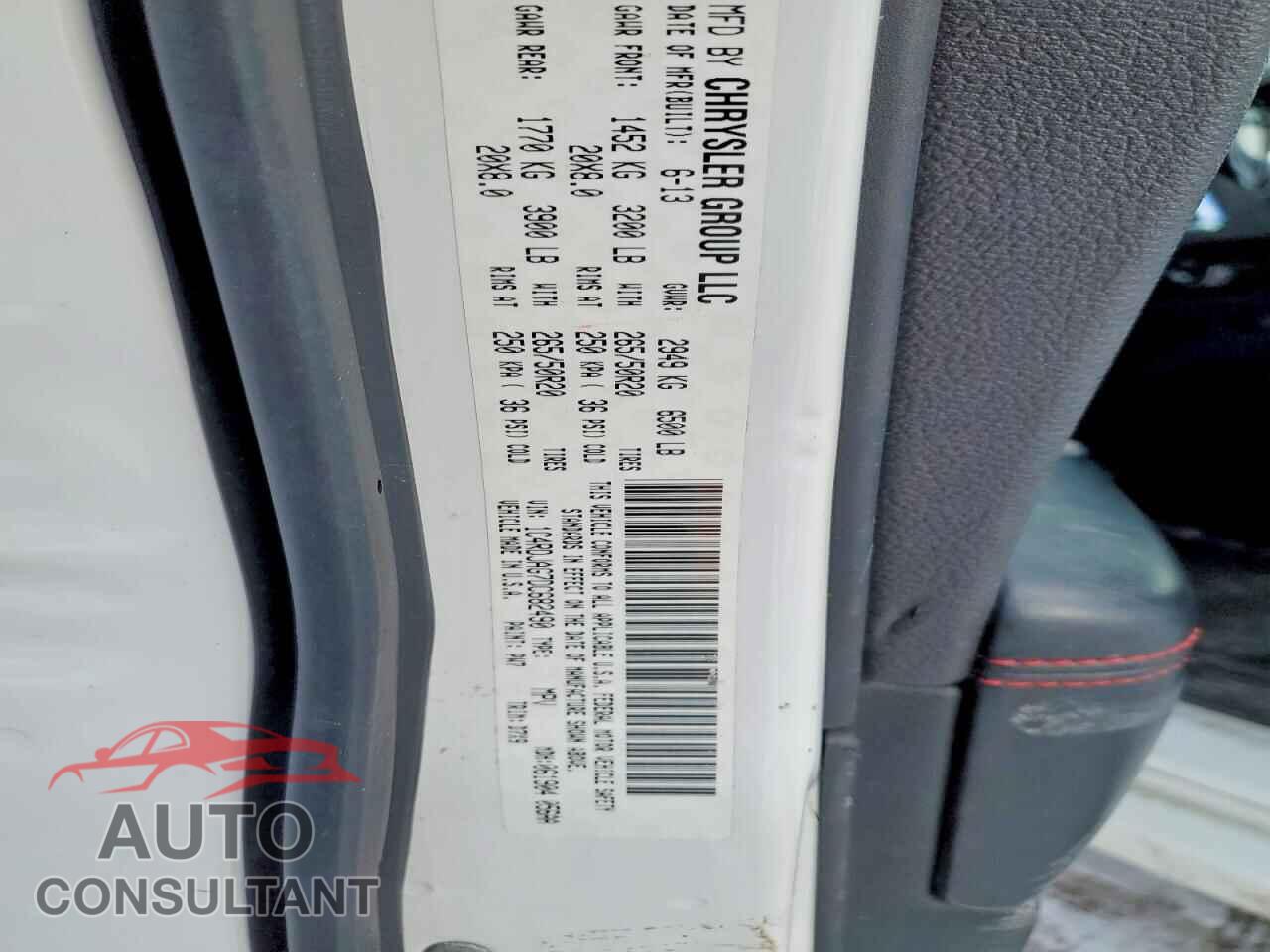 DODGE DURANGO 2013 - 1C4RDJAG7DC682490