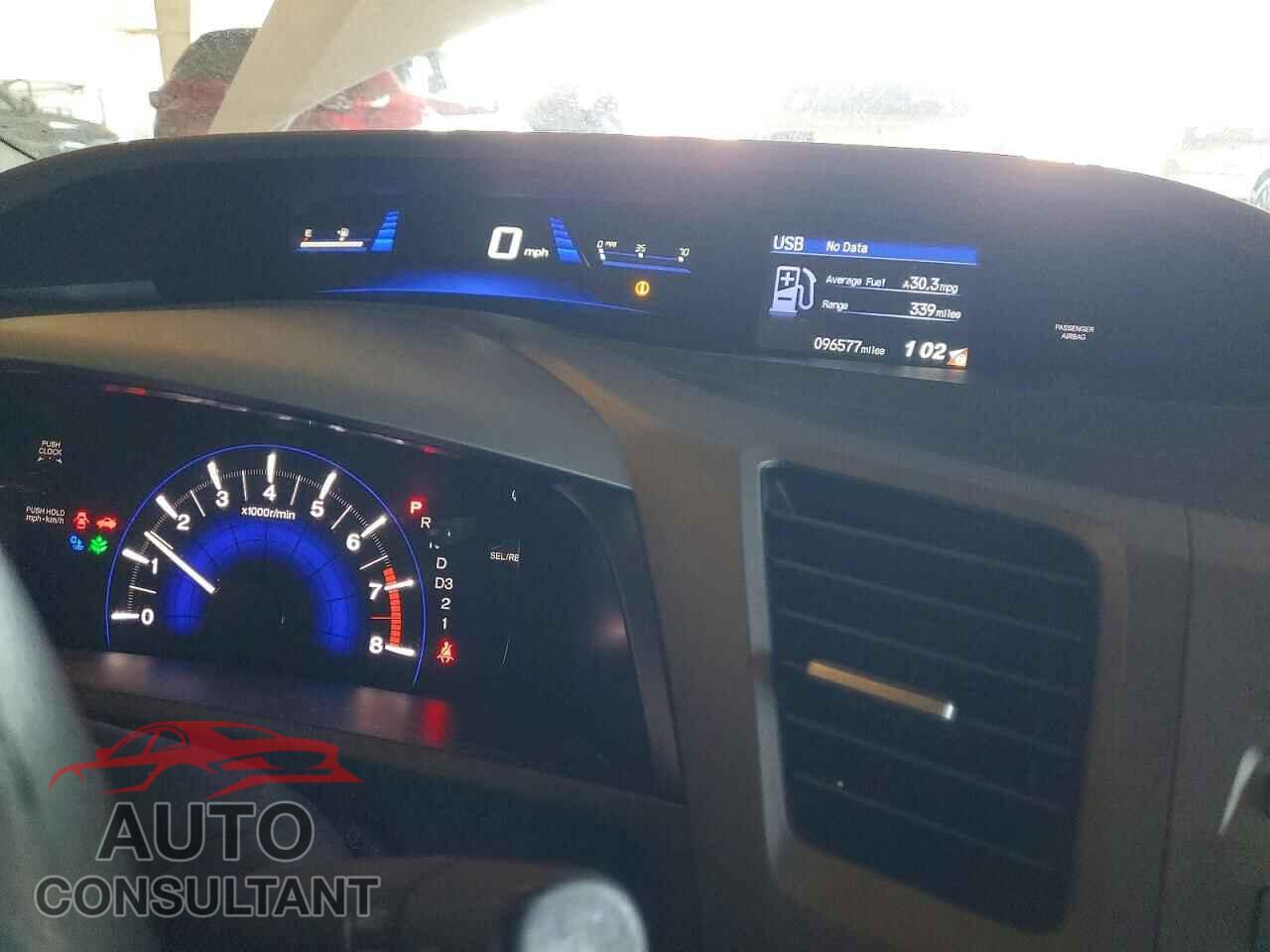 HONDA CIVIC 2012 - 19XFB2F59CE370717