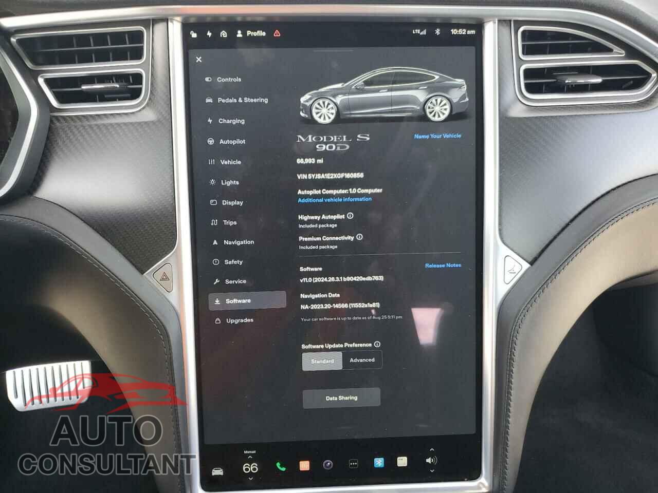 TESLA MODEL S 2016 - 5YJSA1E2XGF160856