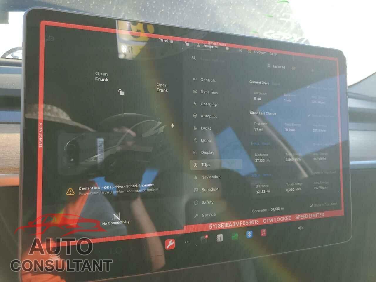 TESLA MODEL 3 2021 - 5YJ3E1EA3MF053613