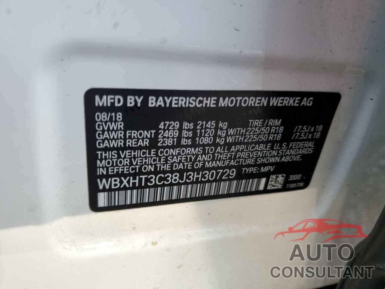 BMW X1 2018 - WBXHT3C38J3H30729