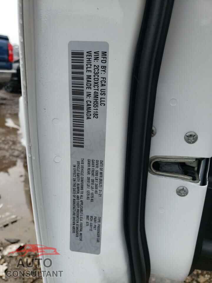 DODGE CHARGER 2021 - 2C3CDXCT4MH551182