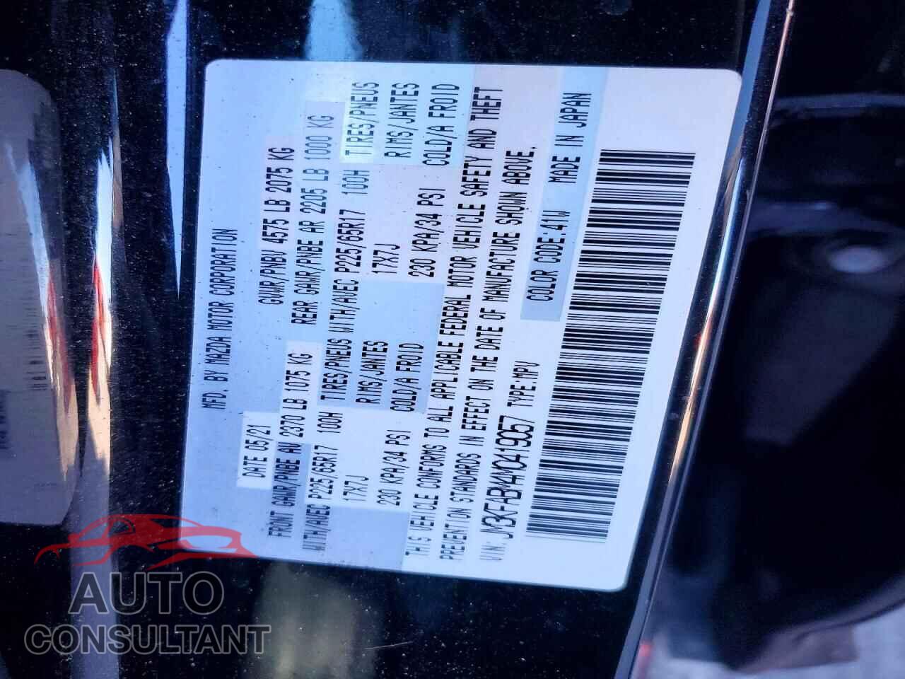 MAZDA CX-5 2021 - JM3KFABM4M0419057