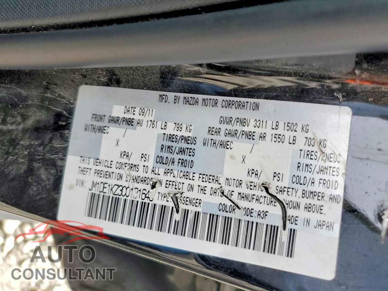 MAZDA 2 2012 - JM1DE1KZ3C0131643