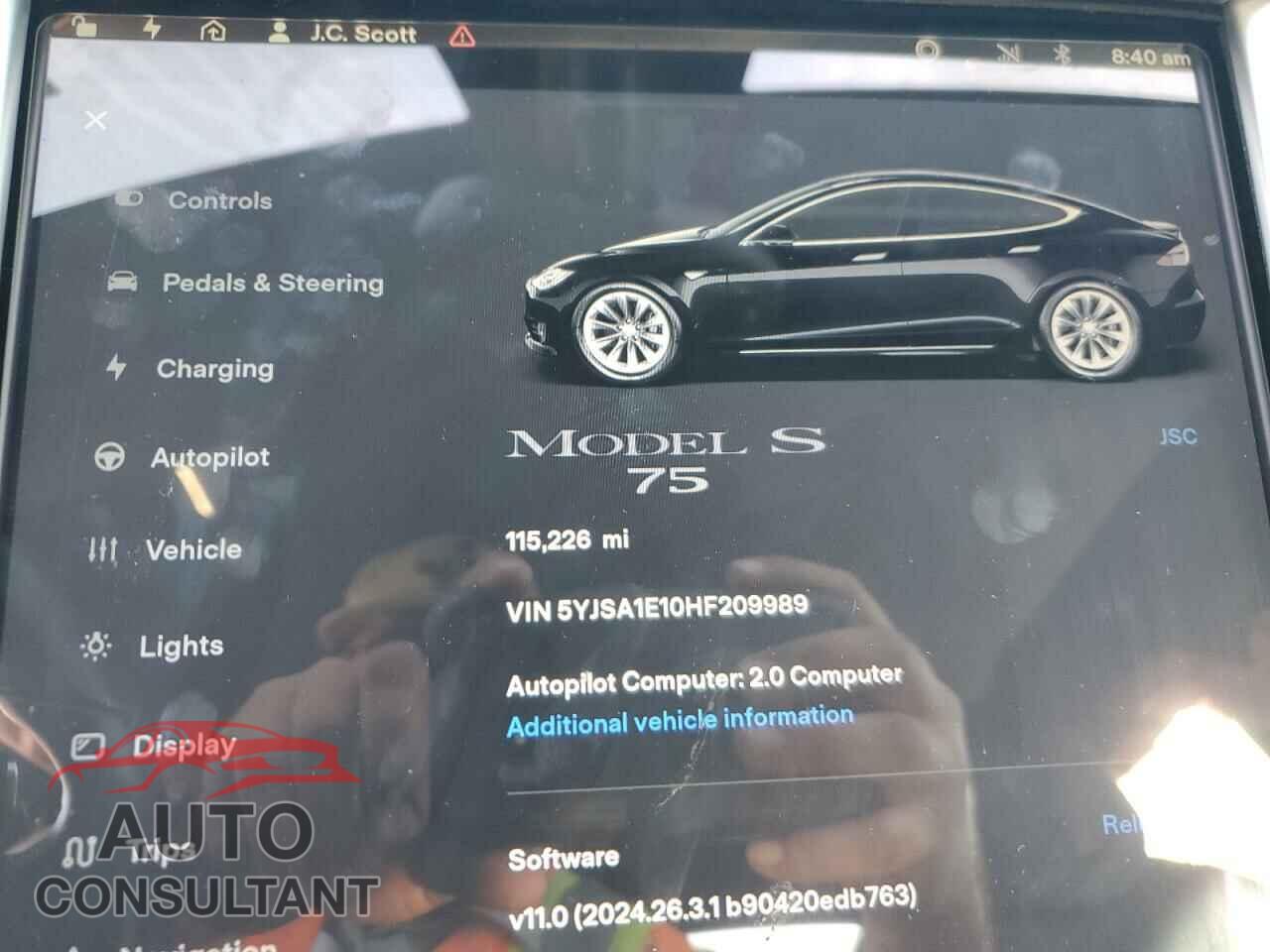 TESLA MODEL S 2017 - 5YJSA1E10HF209989