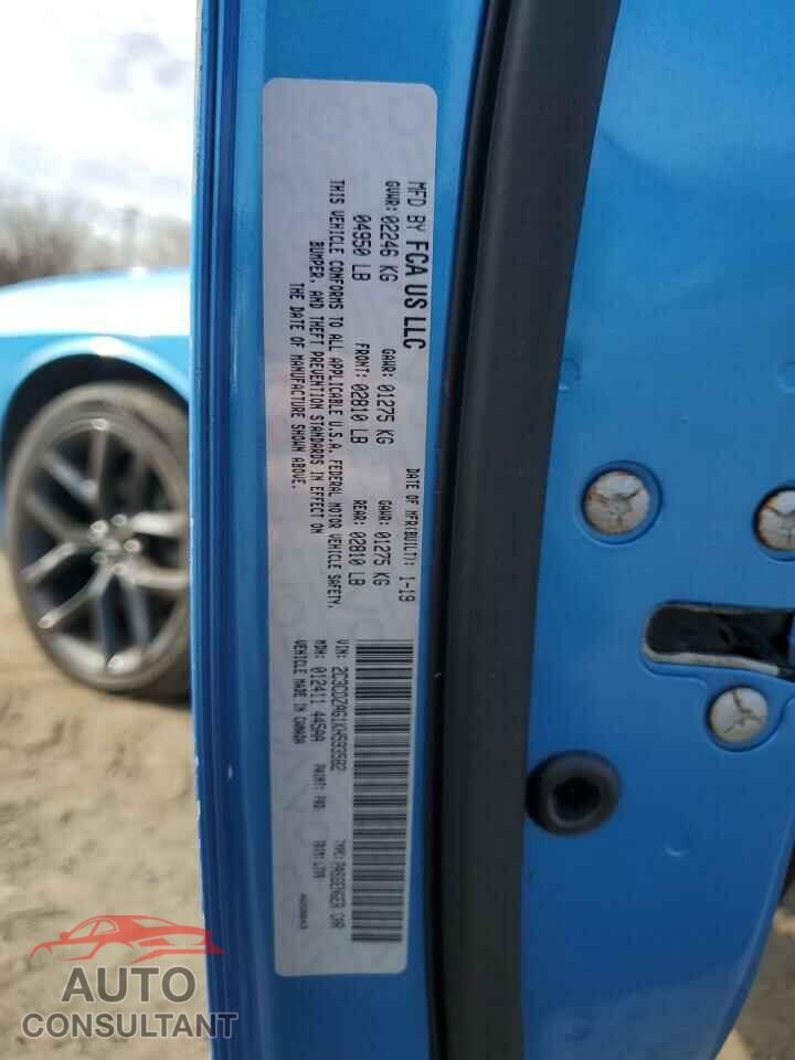 DODGE CHALLENGER 2019 - 2C3CDZAG1KH593582