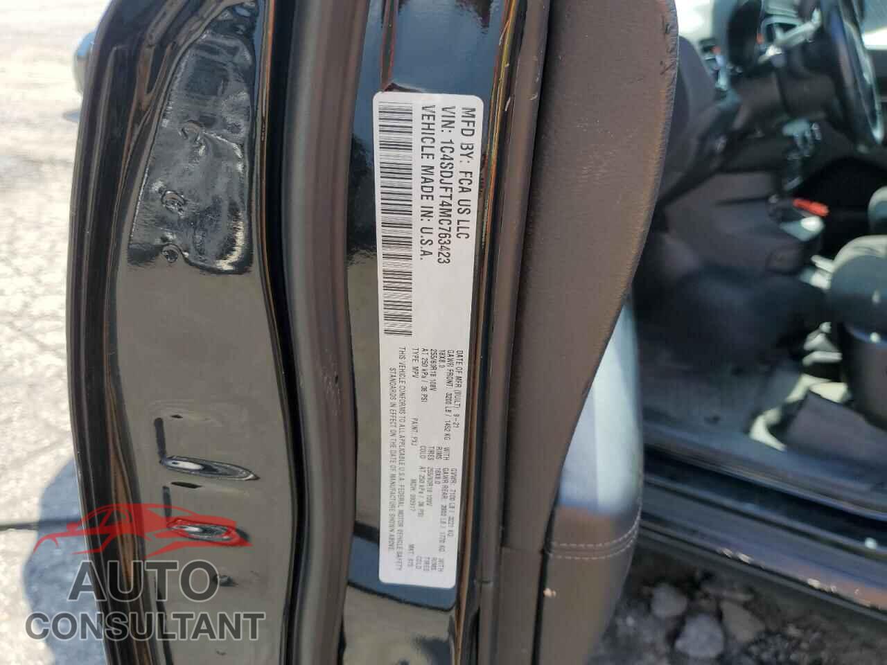 DODGE DURANGO 2021 - 1C4SDJFT4MC763423