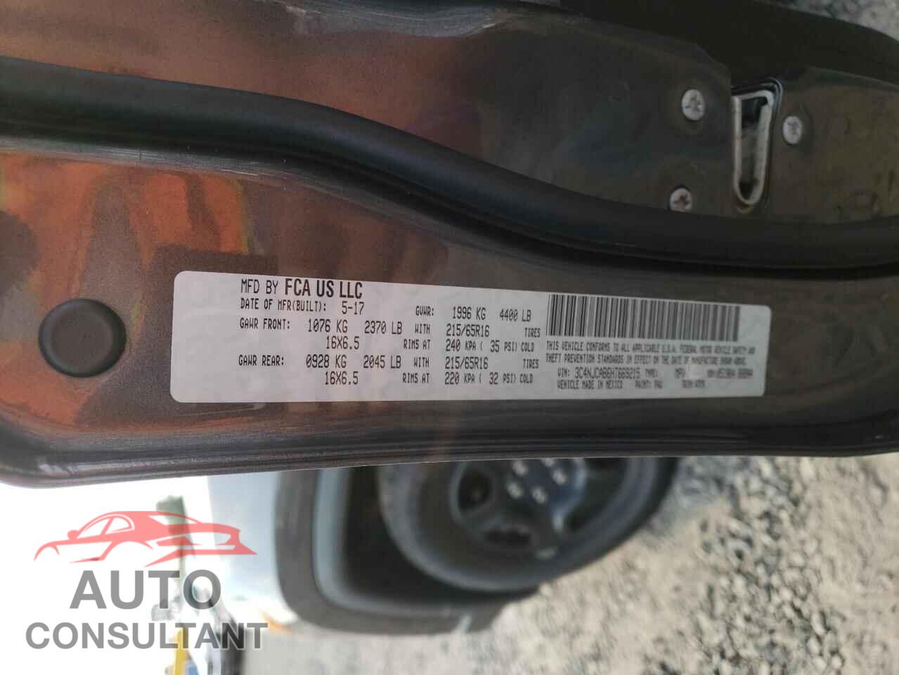 JEEP COMPASS 2017 - 3C4NJCAB6HT669215