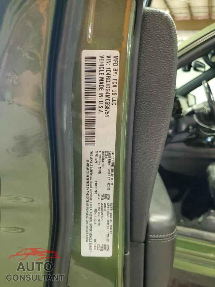 DODGE DURANGO 2021 - 1C4RDJDG4MC558754
