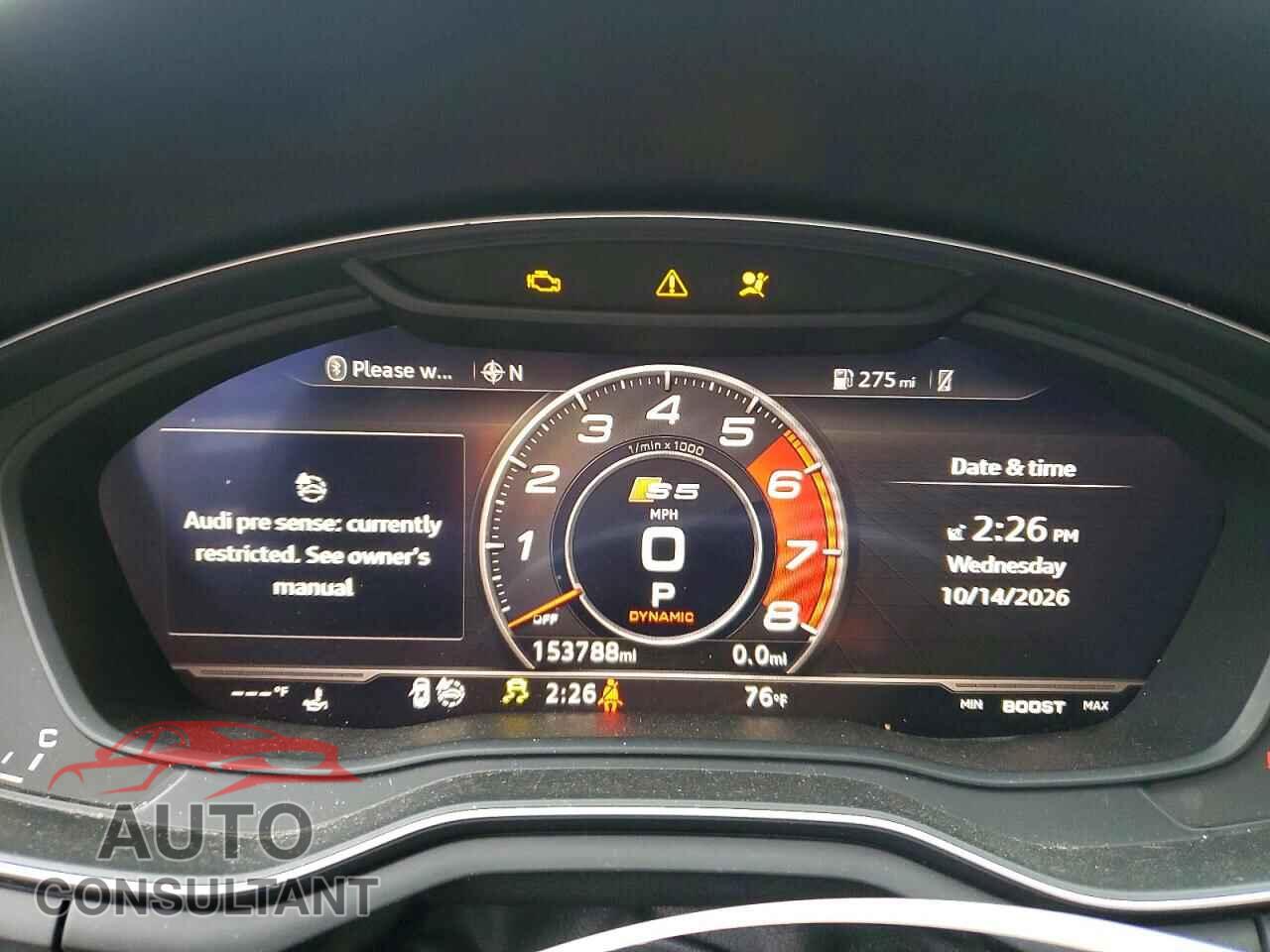 AUDI S5/RS5 2018 - WAUR4AF53JA003326