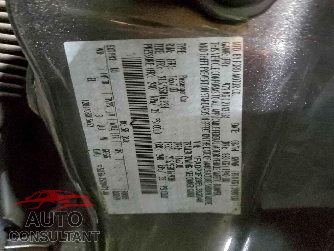 FORD FOCUS 2014 - 1FADP3F29EL382046