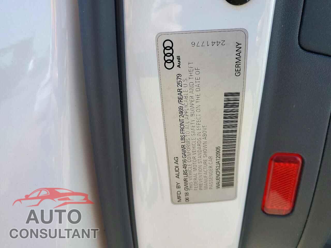 AUDI A5 2018 - WAUENCF52JA120905