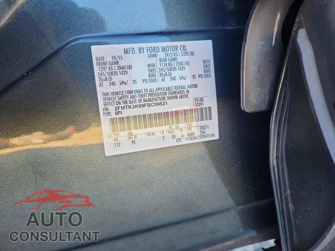 FORD EDGE 2015 - 2FMTK3K99FBC09521