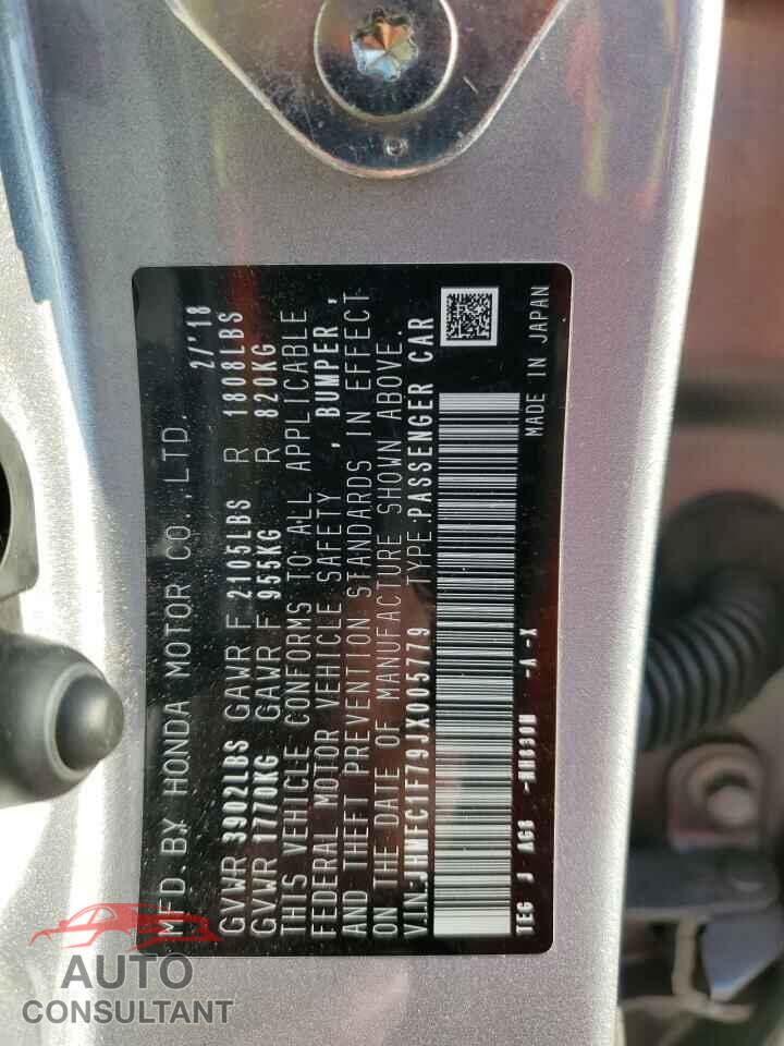 HONDA CIVIC 2018 - JHMFC1F79JX005779