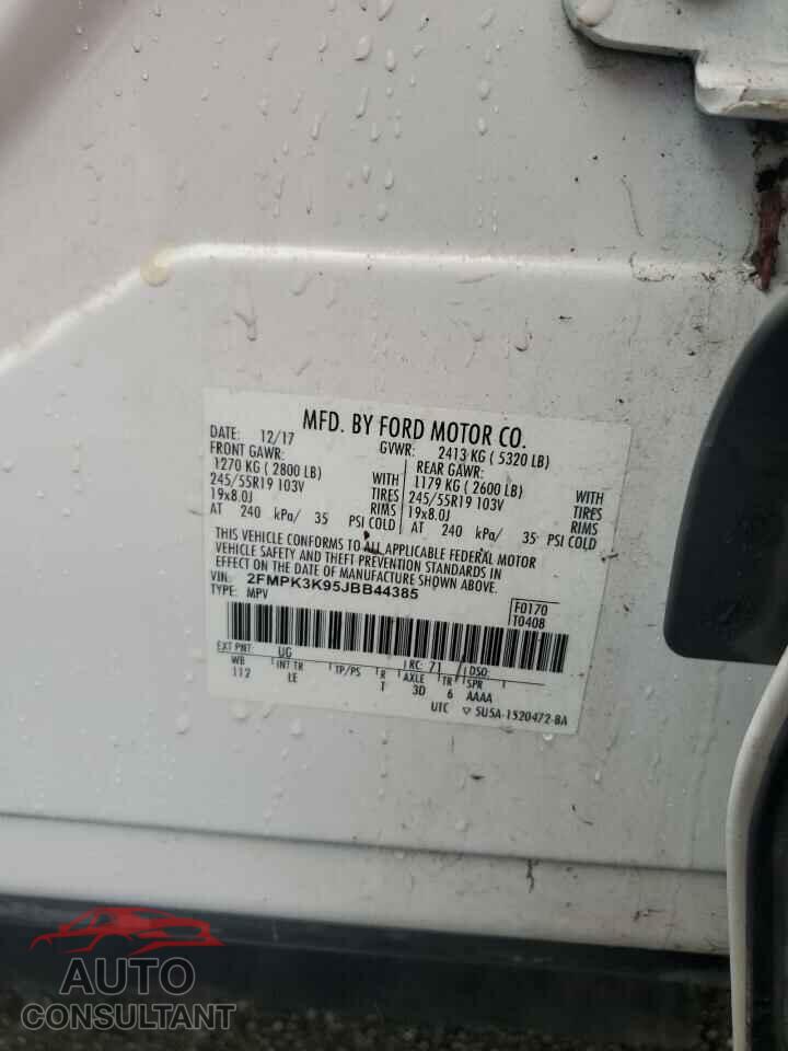 FORD EDGE 2018 - 2FMPK3K95JBB44385